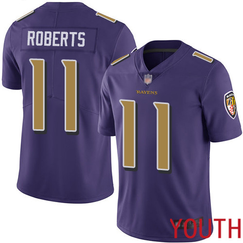 Baltimore Ravens Limited Purple Youth Seth Roberts Jersey NFL Football #11 Rush Vapor Untouchable